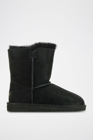 Stivaletti imbottiti in pelle scamosciata K-Ebony - Nero