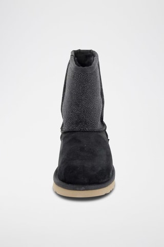 Stivaletti in pelle scamosciata Classic Short - Nero