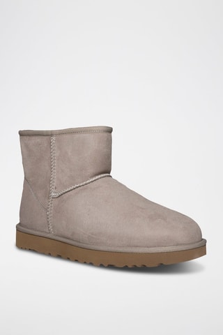 Stivaletti imbottiti in pelle scamosciata Classic Mini II - Beige