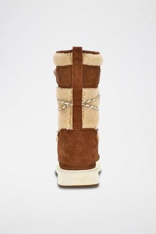Stivaletti imbottiti platform in pelle scamosciata Undela2 - Cammello e marrone