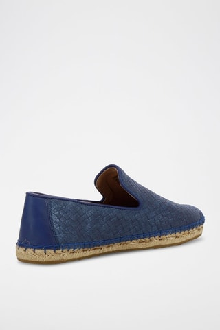 Slippers in pelle Sandrine Metallic - Navy