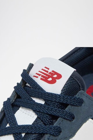 Sneakers in pelle scamosciata MS327 - Blu e bianco