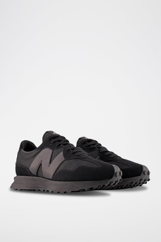 Sneakers in pelle scamosciata MS327 - Nero