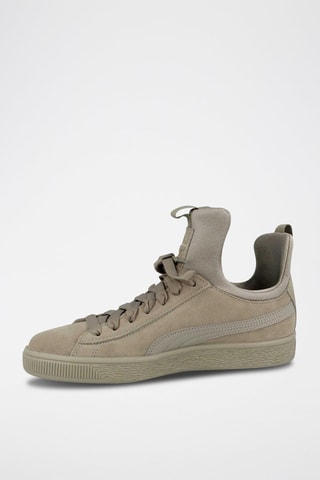 Sneakers alte in pelle scamosciata Fierce - Nude