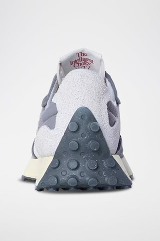 Sneakers in pelle 327 - Grigio melange e bianco