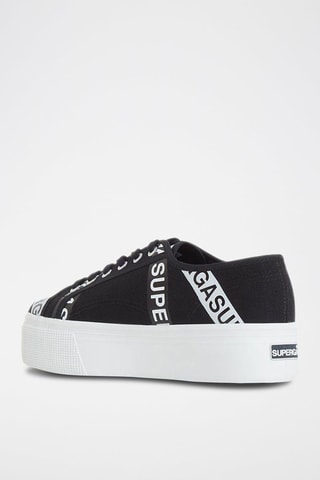 Sneakers platform 2790-LETTERING TAPE JELLY - Nero
