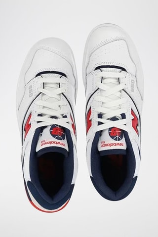 Sneakers in pelle 550 - Bianco e rosso