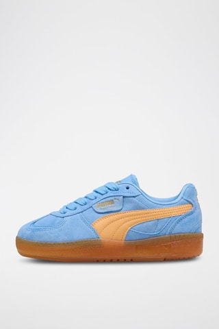 Sneakers in pelle scamosciata Palermo Moda Xtra Gum - Blu e arancione