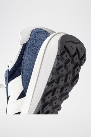 Sneakers in pelle 370 - Blu e bianco