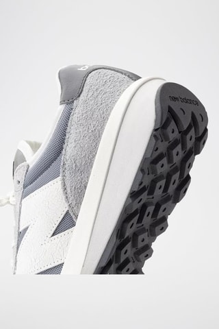 Sneakers in pelle 370 - Grigio e bianco