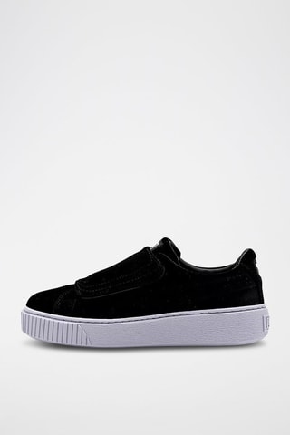 Sneakers platform in pelle scamosciata WNS - Nero