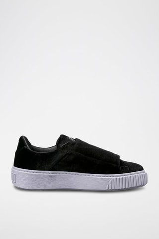 Sneakers platform in pelle scamosciata WNS - Nero