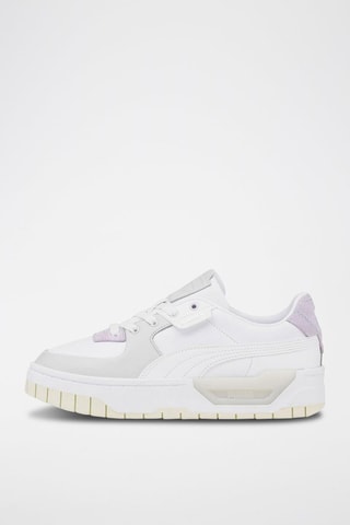 Sneakers platform in pelle Cali Dream - Bianco e grigio
