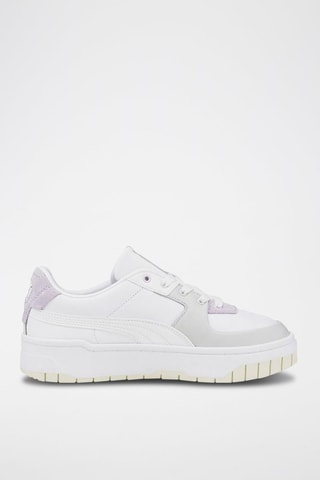Sneakers platform in pelle Cali Dream - Bianco e grigio