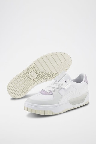 Sneakers platform in pelle Cali Dream - Bianco e grigio
