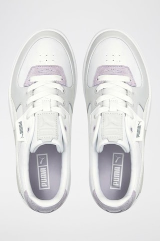 Sneakers platform in pelle Cali Dream - Bianco e grigio
