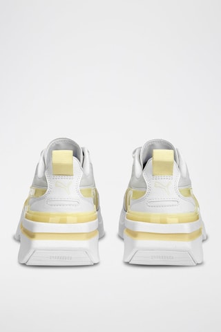 Sneakers in pelle Kosmo Rider Tech - Bianco e giallo