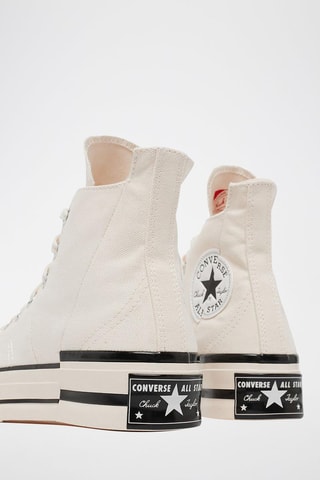 Sneakers alte con zeppa Chuck 70 Plus Canvas - Bianco