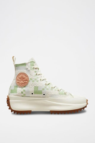 Sneakers alte platform Run Star Hike HI - Ecrù e verde chiaro