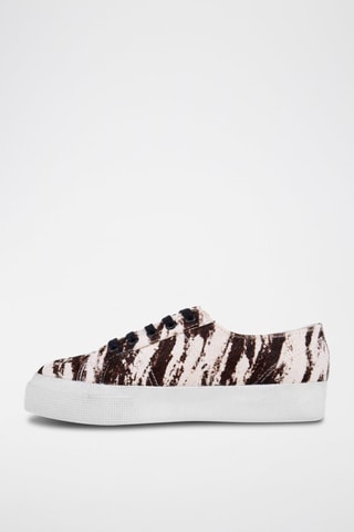 Sneakers in pelle 2730-LEAHORSEW - Marrone e beige