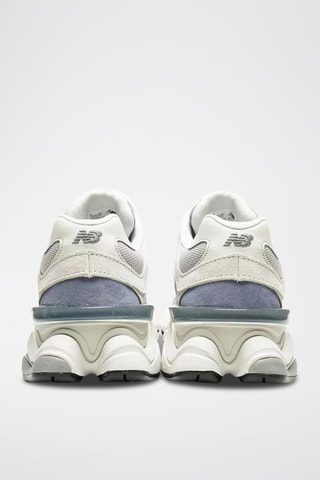 Sneakers platform in pelle 9060 - Bianco e grigio