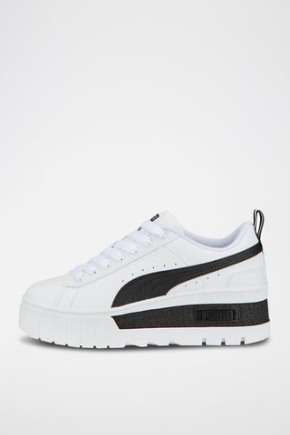 Sneakers platform in pelle Mayze Wedge - Bianco e nero