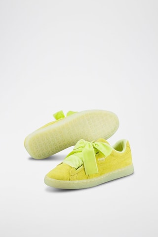 Sneakers in pelle scamosciata Suede Heart Reset - Giallo