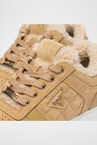 Sneakers imbottite platform in pelle scamosciata Terria - Beige