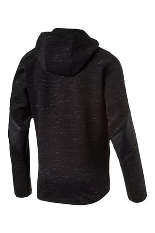 Piumino con cappuccio Evostripe - Nero melange