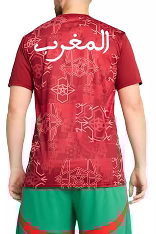 Maglietta da calcio prematch Maroc - Bordeaux e verde