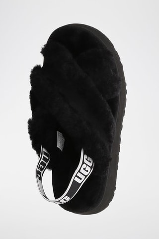 Sandali in camoscio e pelle di montone Disco Cross Slide - Nero