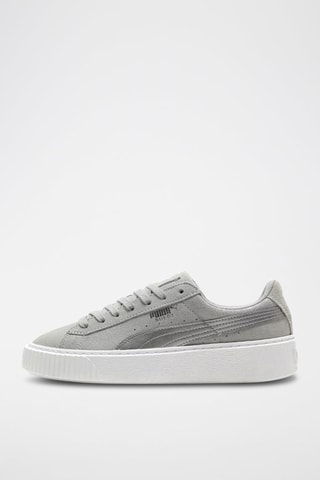 Sneakers platform in pelle scamosciata Safa - Grigio