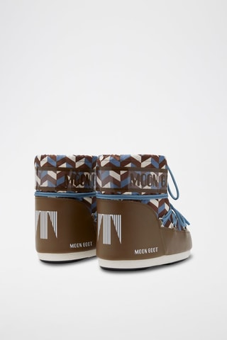 Stivali Icon Low con stampa Optical - Marrone e celeste
