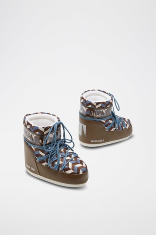 Stivali Icon Low con stampa Optical - Marrone e celeste