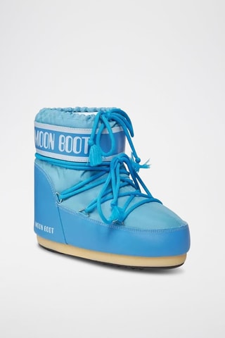 Stivaletti Icon Low in nylon - Celeste e bianco