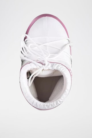 Stivaletti Icon Low in nylon - Bianco e rosa