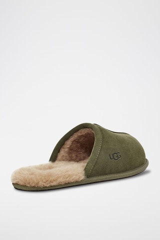 Pantofole in pelle scamosciata Scuff - Kaki