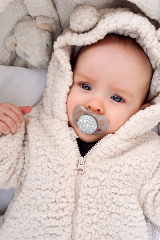 2 sucettes sans BPA, BPS et BPF en silicone - De 0 à 6 mois