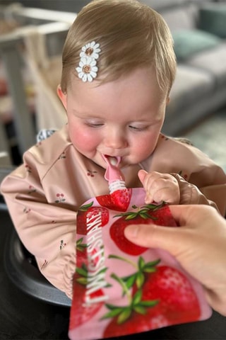 3 colheres em aço inoxidável - Rosa e cinzento