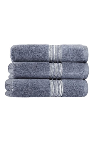 Serviette de bain Antique - Bleu marine - 76 x 142 cm