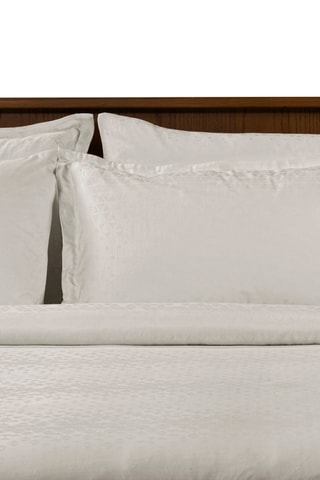 Parure de couette en fibres de bambou Sham - Blanc