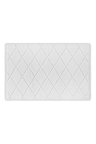 Tapis de bain Diamant - Blanc - 60 x 90 cm