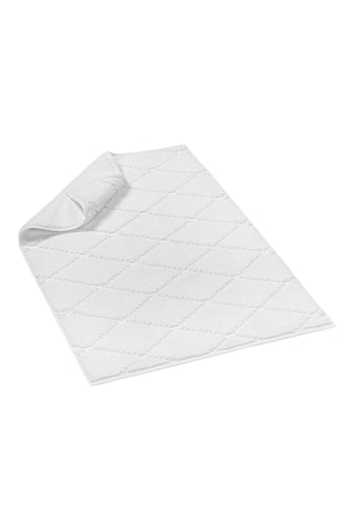 Tapis de bain Diamant - Blanc - 60 x 90 cm