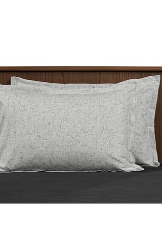 Taie d’oreiller en coton Fine Neppy - Gris chiné