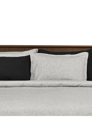 Taie d’oreiller en coton Fine Neppy - Gris chiné