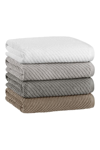 Serviette de bain Chevron - Gris - 76 x 142 cm