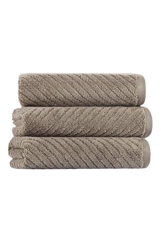 Serviette de bain Chevron - Taupe - 76 x 142 cm