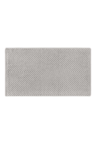Serviette de bain Chevron - Gris clair - 76 x 142 cm