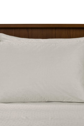 Housse de couette en fibres de bambou Triangle King - Blanc