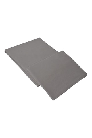 Drap plat en coton Firenze Queen - Gris